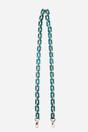 Teal Sarta Teal Square Link Acrylic Bag Strap, Image 2 of 3