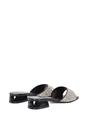 Black XY LONDON Black 'Seren' Low Heel Sandal Mules With Diamante Details, Image 4 of 6