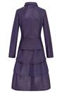 Plum Goth Full Length Victorian Leather Coat, Image 4 of 6
