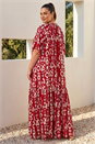 Red Curve Printed Woven Maxi Dress, Image 3 of 4