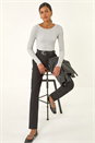 Black Smart Pleat Front Stretch Trouser, Image 2 of 5