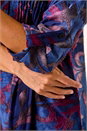 Blue Textured Stretch Pintuck Pleat Shirt, Image 5 of 5