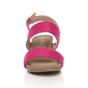 Fuchsia Low Wedge Heel Strappy Slingback Sandals, Image 6 of 6