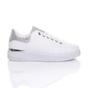 White AJVANI White Flat Chunky Diamante Sparkly Trainers, Image 2 of 6