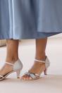 Silver 'Artemis' Mid High Heels, Image 5 of 5