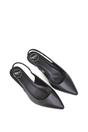 Black XY LONDON Black 'Avalone' Pointed Toe Sling Back Kitten Heel Sandals, Image 4 of 5