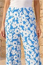 Blue Petite Floral Print Cropped Trouser, Image 4 of 4