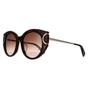 Brown Salvatore Ferragamo Brown Cat Eye Tortoise Brown Gradient Sunglasses, Image 2 of 4
