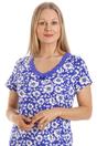 Navy Floral Print Cotton Nightshirt, Image 2 of 5