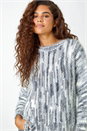 Ivory  Textured Fringed Knitted Jumper, Image 4 of 5