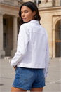 White Stretch Pocket Detail Jacket, Image 3 of 4