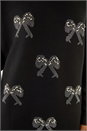 Black Sequin Bow Knit Jumper, Image 5 of 5