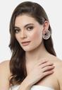 White Pearl Swirl Hoop Earrings, Image 4 of 5