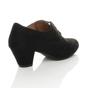 Black AJVANI Black Mid Cuban Heel Brogue Ankle Boots, Image 4 of 6