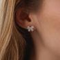 Silver Bowtie Sterling Silver Zirconia Stud Earring, Image 5 of 5