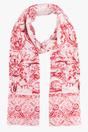 Red Vintage Floral Lightweight Scarf, Image 1 of 4