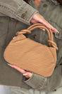 Tan Woven Mini Bag With Handle and Body Strap, Image 4 of 4