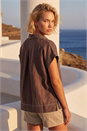 Chocolate Stitch Detail Shirt, Image 2 of 4