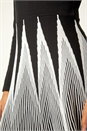 Black Contrast Pattern Knitted Dress, Image 5 of 5