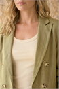 Khaki Linen Blend Blazer, Image 4 of 5