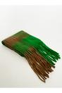 Green Chunky Check Scarf, Image 4 of 4