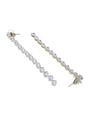 Gold Crystal Line Drop Earrings, Image 2 of 3