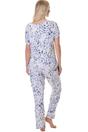 Blue Camille Lingerie Blue Lightweight Floral Print Pyjama Set, Image 2 of 5
