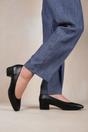 Black 'Seattle' Low Block Heel With Square Toe, Image 1 of 2