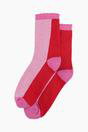 Red Colour Block Glitter Ankle Socks, Image 2 of 4