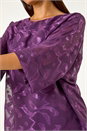 Purple Zig Zag Burnout Overlay Tunic Top, Image 5 of 5