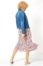 Pink Ditsy Floral Tiered Midi Dress, Image 4 of 5
