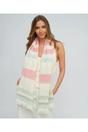 Light Pink Pia Rossini Light Pink Jay - Striped Lightweight Summer Scarf, Image 1 of 1