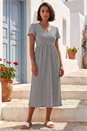 Black Dusk Gingham Puff Sleeve Maxi Dress, Image 2 of 4
