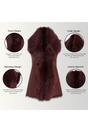 Burgundy Toscana Shearling Sheep Leather Gilet, Image 3 of 6