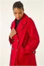 Red Premium Buttoned Coat, Image 4 of 5