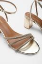 Gold Khalani Diamante Strappy Heels, Image 5 of 6