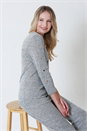 Grey Julianna V-Neck Lounge Top, Image 1 of 5