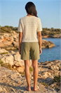 Ivory  Pointelle V-Neck Knit Cardigan, Image 2 of 4
