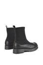 Black 'Kerry' Sock Ankle Boots Flat Biker Booties, Image 5 of 5