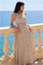 Ivory  Petite Spot Print Ruched Waist Midi Dress, Image 2 of 4