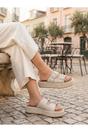 Silver iKrush Silver Vera Diamond Pattern Platform Sandals, Image 3 of 8