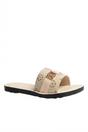 Beige 3694 Beige Amber Patterned Slider Sandals, Image 5 of 8