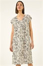 Ivory  Speckled Sparkle Shift Dress , Image 3 of 6