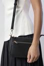 Black Elani Small Double Zip Cross Body Bag, Image 2 of 7