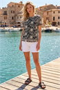 Black Embroidered Texture Top, Image 2 of 4