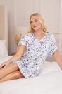 Blue Camille Lingerie Blue Lightweight Floral Print Nightdress, Image 5 of 5