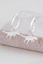 Silver Sterling Silver T-Rex Hoops, Image 1 of 3
