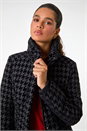 Black Dogtooth Flock Coat, Image 1 of 5