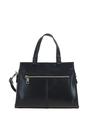 Black Medium Real Leather Grab Bag, Image 3 of 4