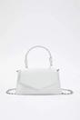 White Textured Crossbody Mini City Bag, Image 1 of 3